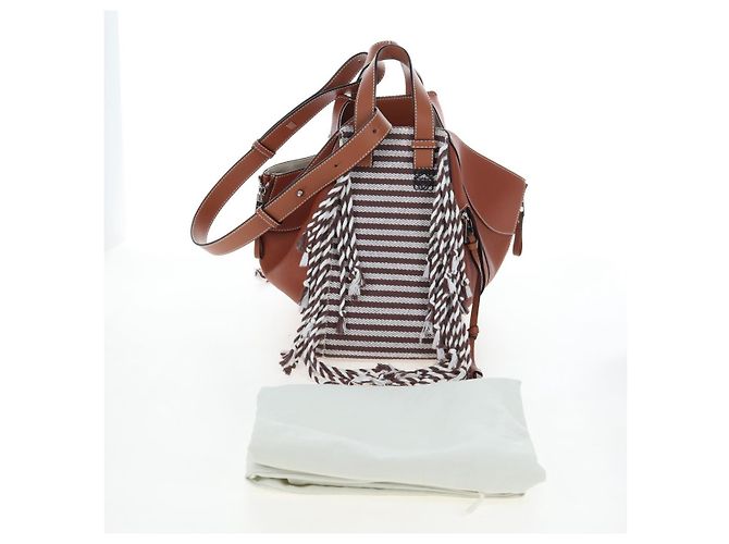 LOEWE Hammock Small Hand Bag Leather 2way Brown Silver - vista 25
