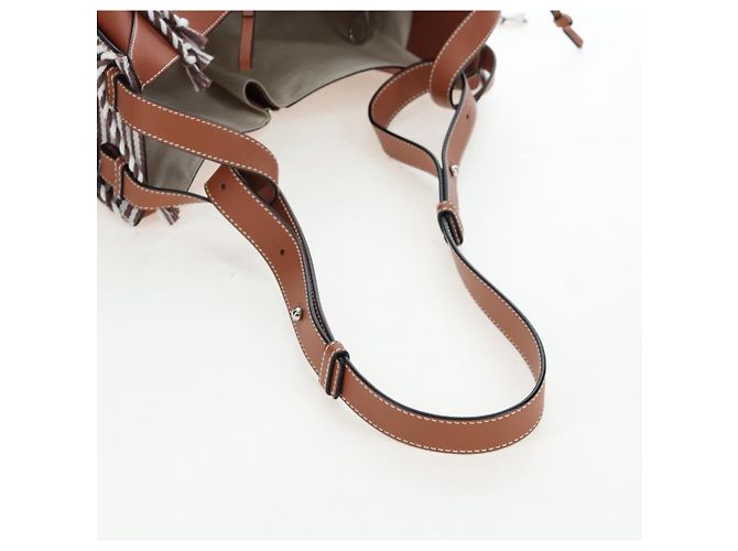 LOEWE Hammock Small Hand Bag Leather 2way Brown Silver - vista 9