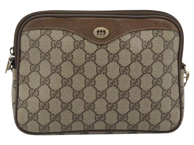 GUCCI Bolsa de Ombro GG Supreme PVC Beige Gold 40 02 068 - vista 2