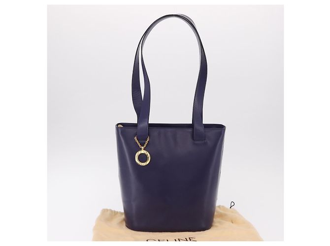 Céline CELINE Circle Shoulder Bag Leather Purple Gold - vista 12