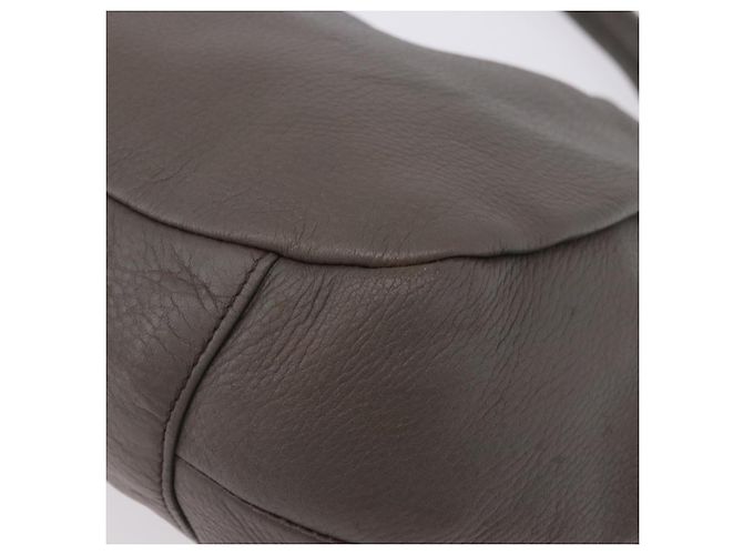 PRADA Shoulder Bag Leather Gray Silver - vista 15