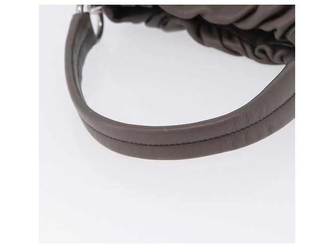 PRADA Shoulder Bag Leather Gray Silver - vista 7