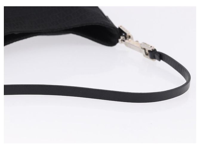 FENDI Zucchino Canvas Shoulder Bag Black Silver 8BR169 - vista 7