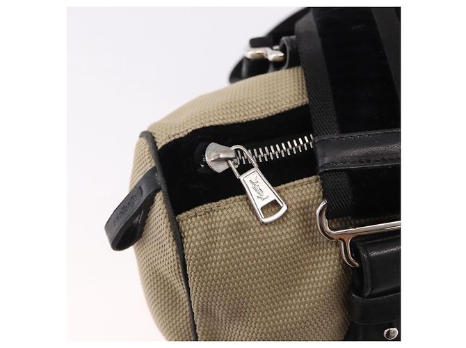 SAINT LAURENT Hand Bag Canvas Beige Silver - vista 10