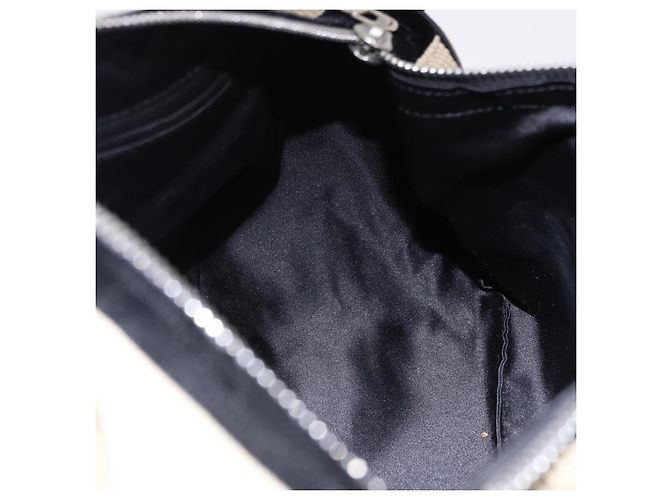 SAINT LAURENT Hand Bag Canvas Beige Silver - vista 18