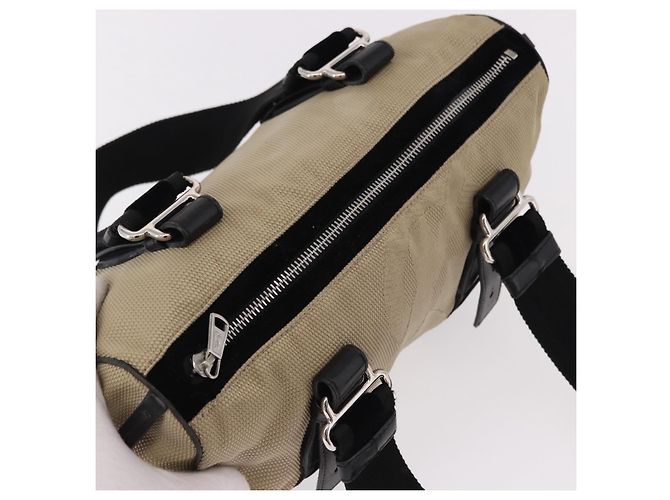 SAINT LAURENT Hand Bag Canvas Beige Silver - vista 6