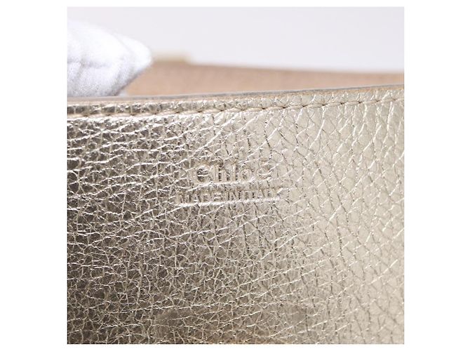 Chloé Chloe Drew Chain Shoulder Bag Leather Beige Gold - vista 18