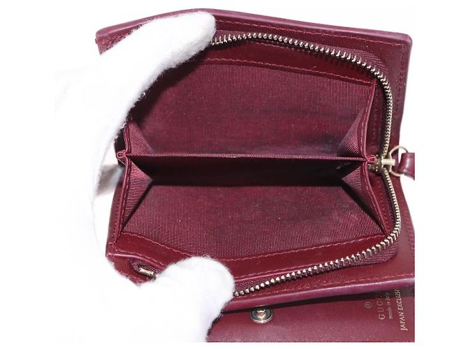 GUCCI Wallet Leather Higuchi Yuko Collaboration Bordeaux 847923 - vista 10