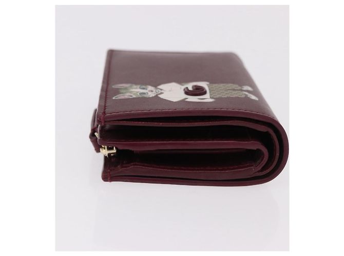 GUCCI Wallet Leather Higuchi Yuko Collaboration Bordeaux 847923 - vista 4