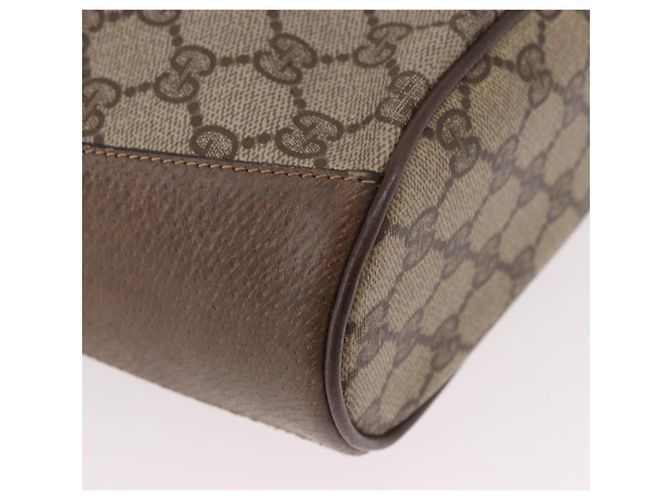 GUCCI GG Supreme Web Sherry Line Bag PVC Beige Gold 41 02 034 - vue 16