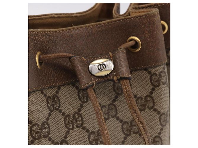GUCCI GG Supreme Web Sherry Line Bag PVC Beige Gold 41 02 034 - vue 18
