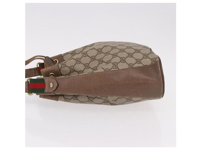 GUCCI GG Supreme Web Sherry Line Bag PVC Beige Gold 41 02 034 - vue 4