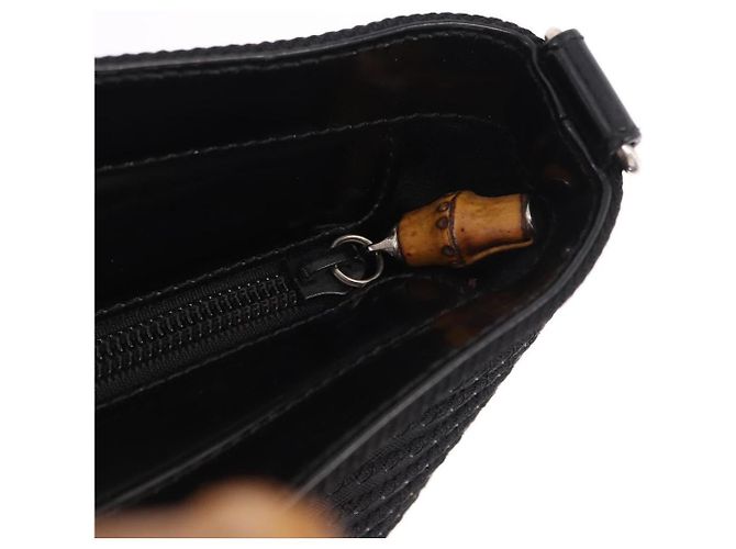 GUCCI Bamboo Hand Bag Canvas Black Silver 000 1998 0540 - vista 10