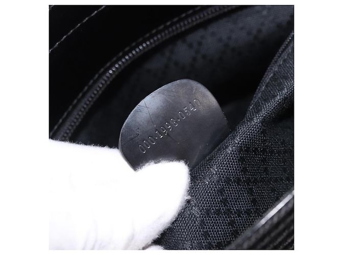 GUCCI Bamboo Hand Bag Canvas Black Silver 000 1998 0540 - vista 12