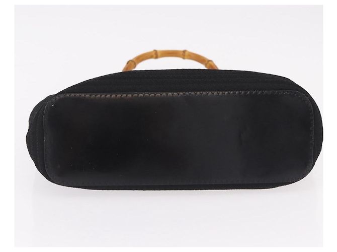 GUCCI Bamboo Hand Bag Canvas Black Silver 000 1998 0540 - vista 5
