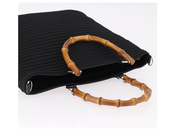 GUCCI Bamboo Hand Bag Canvas Black Silver 000 1998 0540 - vista 6