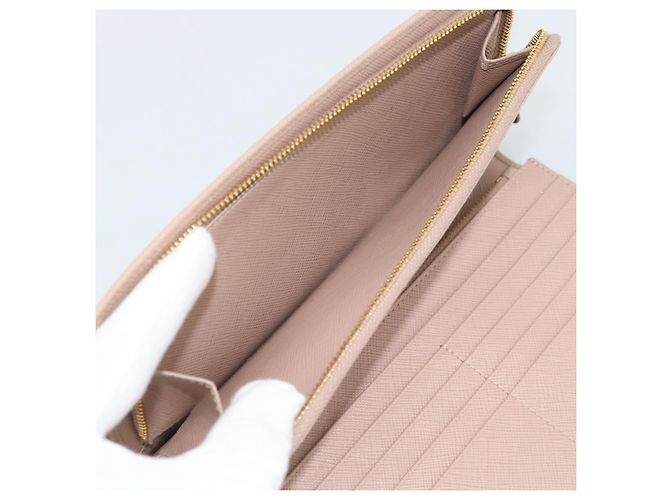 PRADA Long Wallet Safifano leather Pink Gold Tone - vista 10