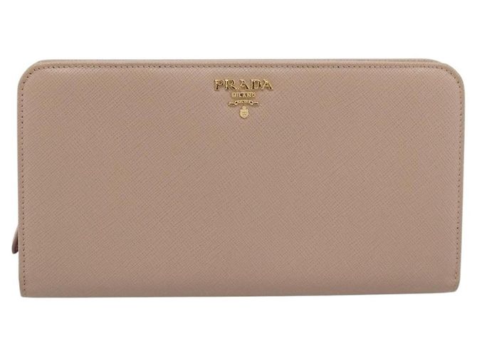 PRADA Long Wallet Safifano leather Pink Gold Tone - vista 13