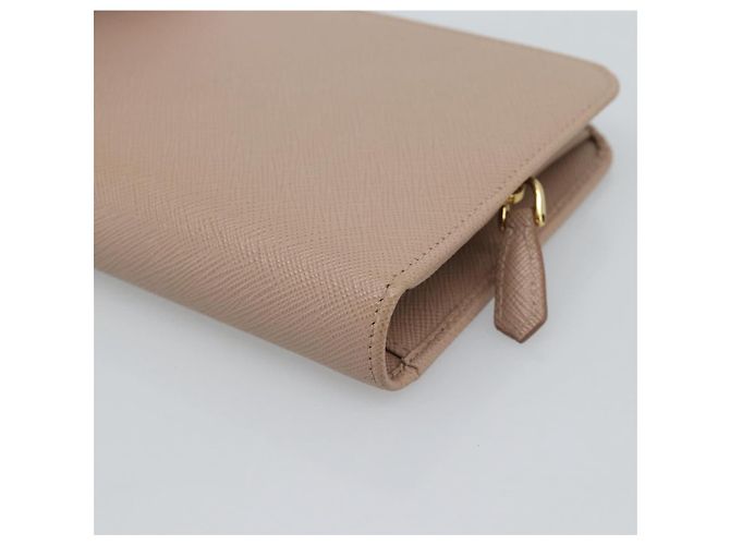 PRADA Long Wallet Safifano leather Pink Gold Tone - vista 15