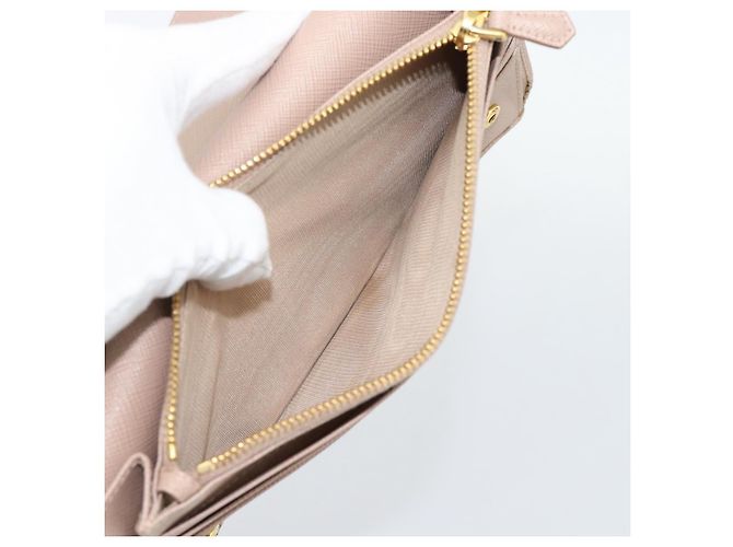 PRADA Long Wallet Safifano leather Pink Gold Tone - vista 21