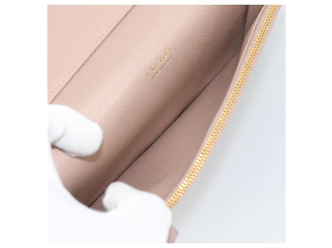 PRADA Long Wallet Safifano leather Pink Gold Tone - vista 22