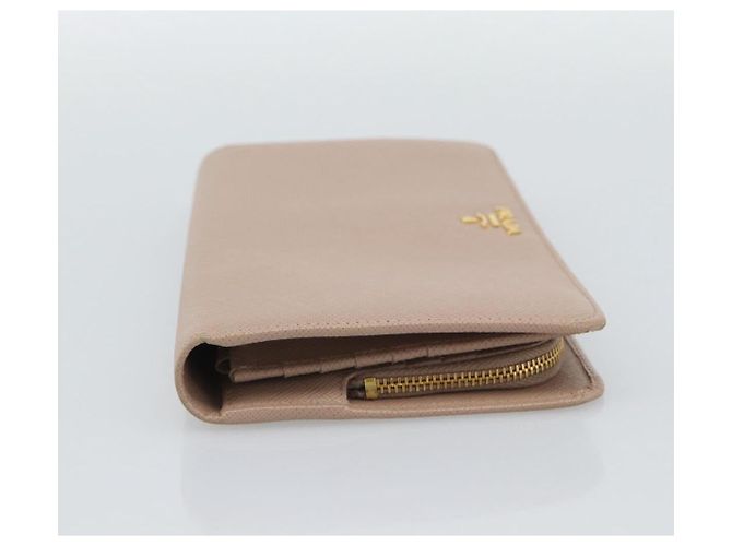 PRADA Long Wallet Safifano leather Pink Gold Tone - vista 4