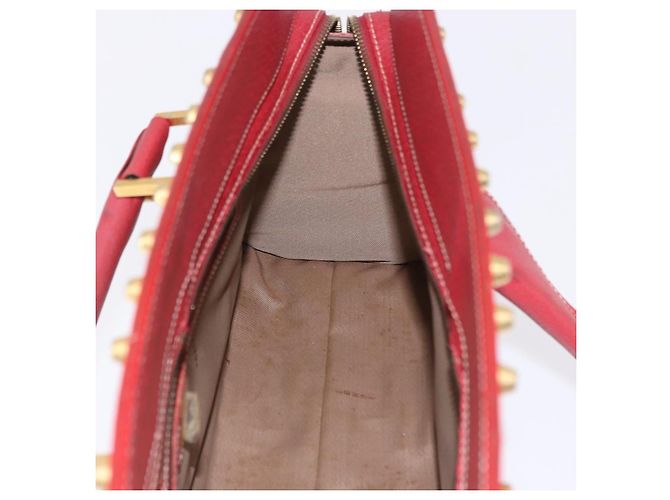 FENDI Zucchino Canvas Hand Bag Red Gold - vista 18