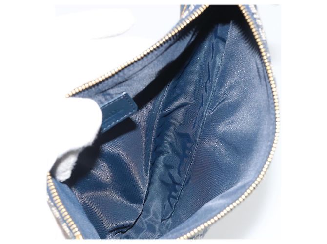 Christian Dior Trotter Canvas Saddle Pouch Navy Gold - vista 10