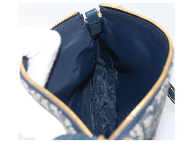 Christian Dior Trotter Canvas Saddle Pouch Navy Gold - vista 21