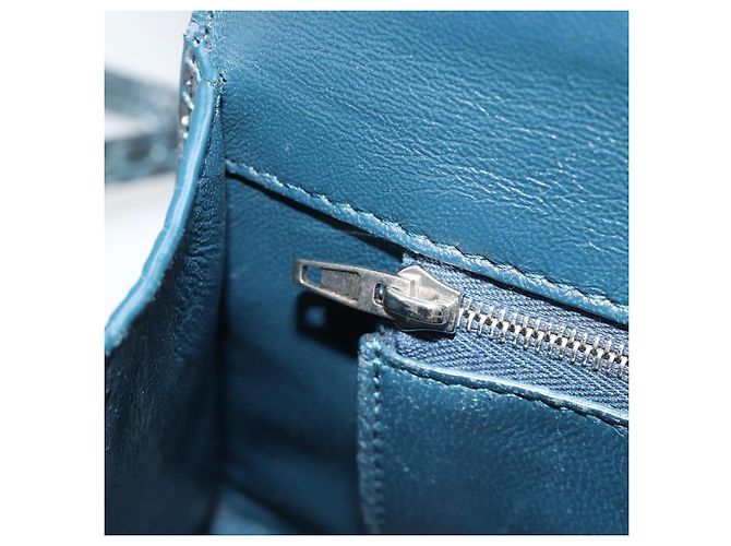 BALENCIAGA Hour Hand Bag Leather 2way Navy Silver 593546 - vista 24