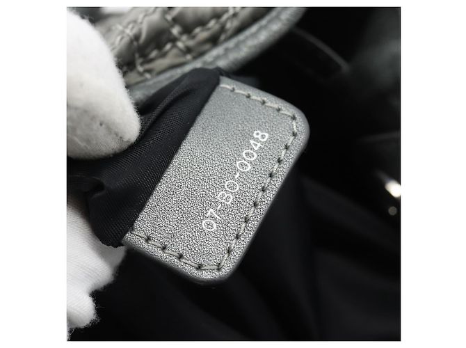 Christian Dior Canage Shoulder Bag Nylon Gray Silver - vista 12