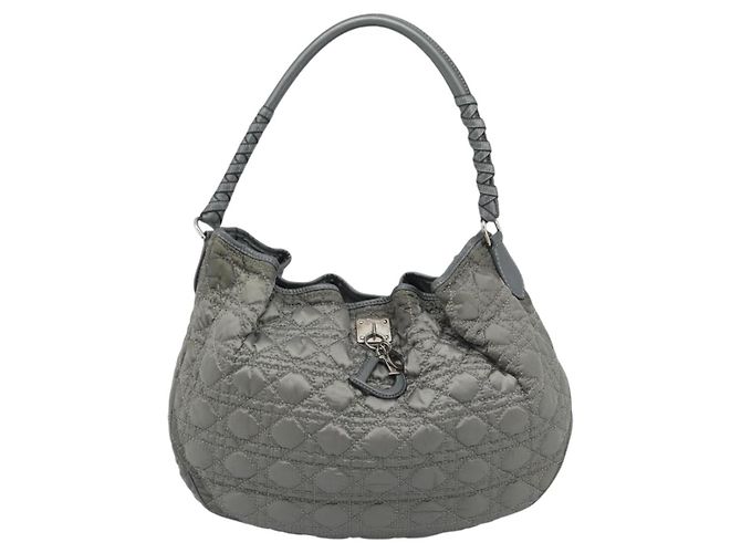 Christian Dior Canage Shoulder Bag Nylon Gray Silver - vista 13