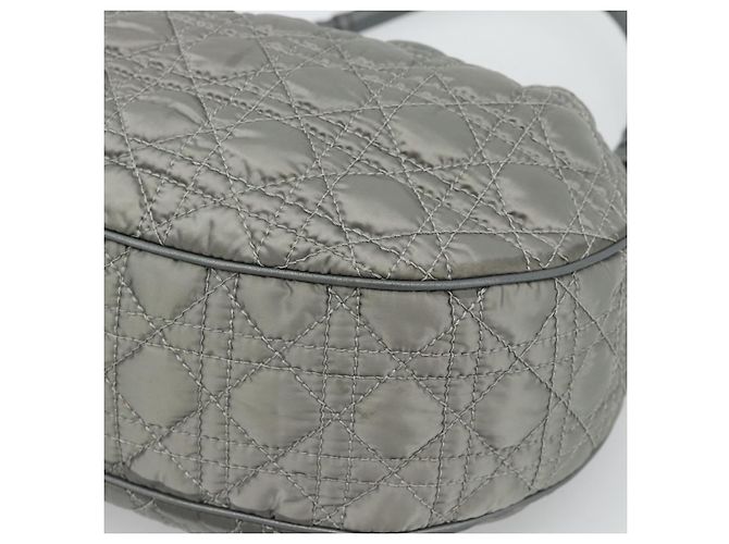 Christian Dior Canage Shoulder Bag Nylon Gray Silver - vista 14