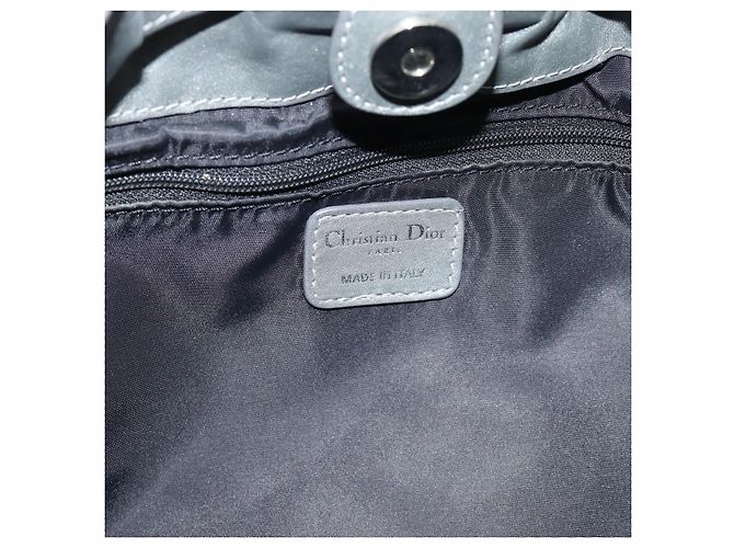 Christian Dior Canage Shoulder Bag Nylon Gray Silver - vista 18