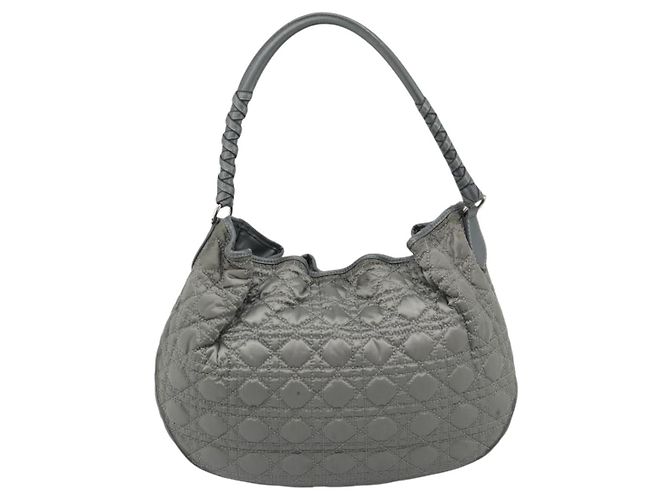 Christian Dior Canage Shoulder Bag Nylon Gray Silver - vista 2