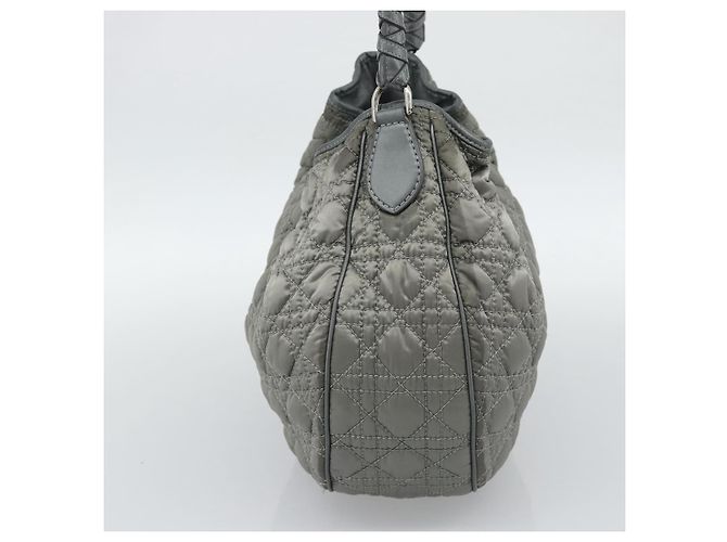 Christian Dior Canage Shoulder Bag Nylon Gray Silver - vista 4