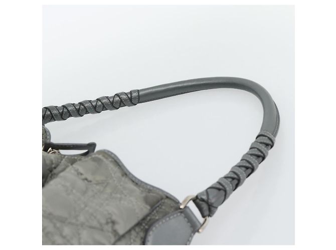 Christian Dior Canage Shoulder Bag Nylon Gray Silver - vista 8