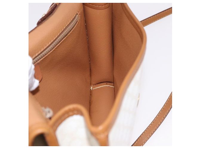 Céline CELINE Macadam Canvas Shoulder Bag PVC White Gold - vista 20