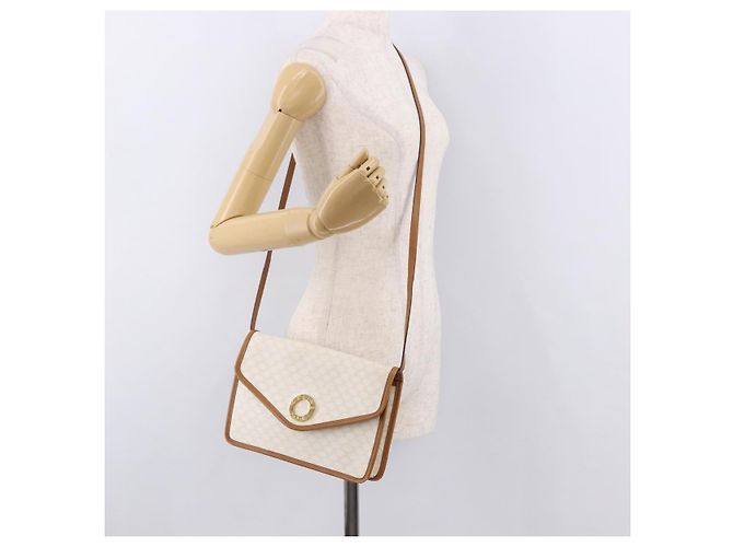 Céline CELINE Macadam Canvas Shoulder Bag PVC White Gold - vista 25