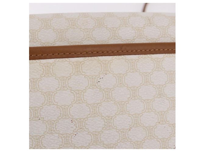Céline CELINE Macadam Canvas Shoulder Bag PVC White Gold - vista 3