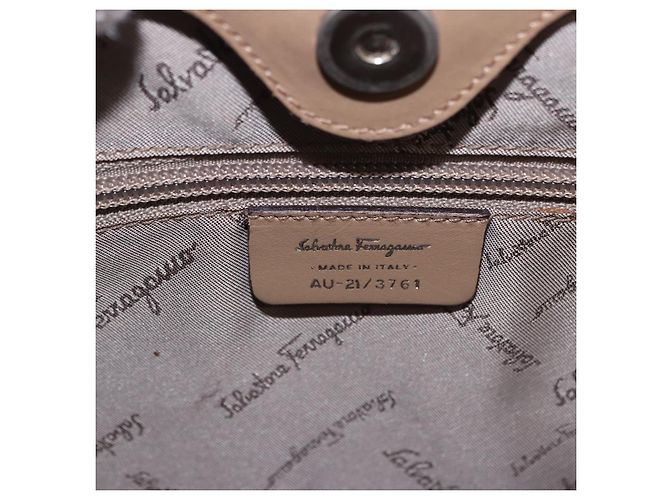 Salvatore Ferragamo Hand Bag Leather Brown Silver - vista 12