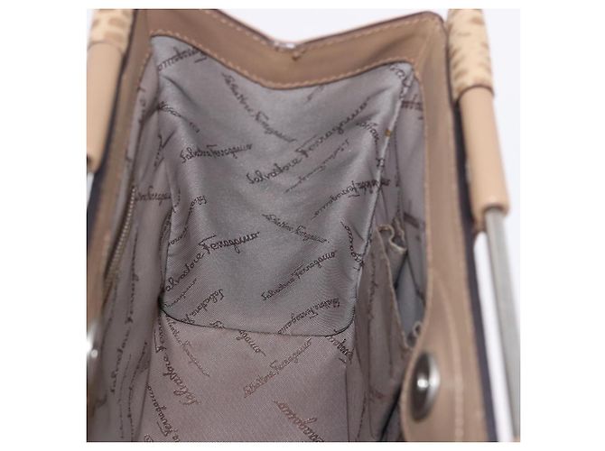 Salvatore Ferragamo Hand Bag Leather Brown Silver - vista 17