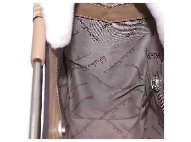 Salvatore Ferragamo Hand Bag Leather Brown Silver - vista 18