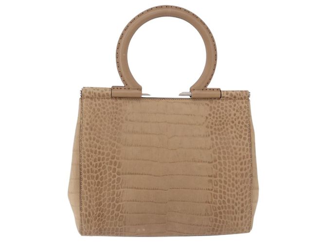 Salvatore Ferragamo Hand Bag Leather Brown Silver - vista 2