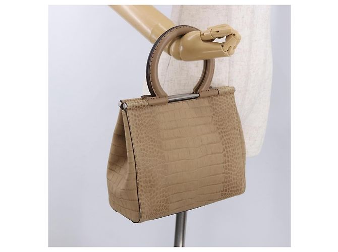Salvatore Ferragamo Hand Bag Leather Brown Silver - vista 20