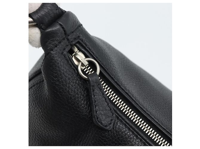 PRADA Hand Bag Leather Black Silver - vista 18