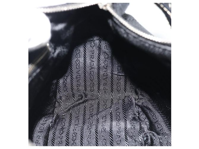 PRADA Hand Bag Leather Black Silver - vista 20