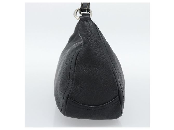 PRADA Hand Bag Leather Black Silver - vista 4