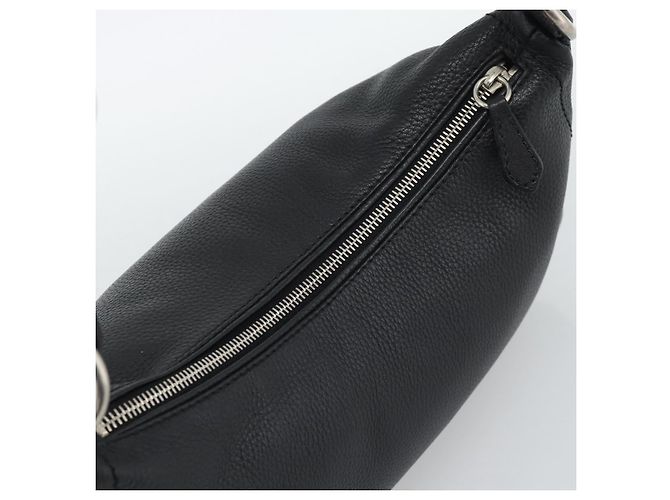 PRADA Hand Bag Leather Black Silver - vista 6