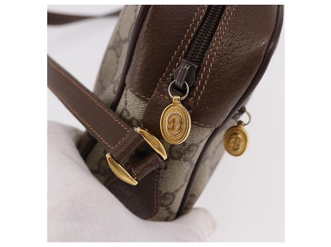 GUCCI GG Supreme Shoulder Bag PVC Beige Gold 56 01 087 - vista 10